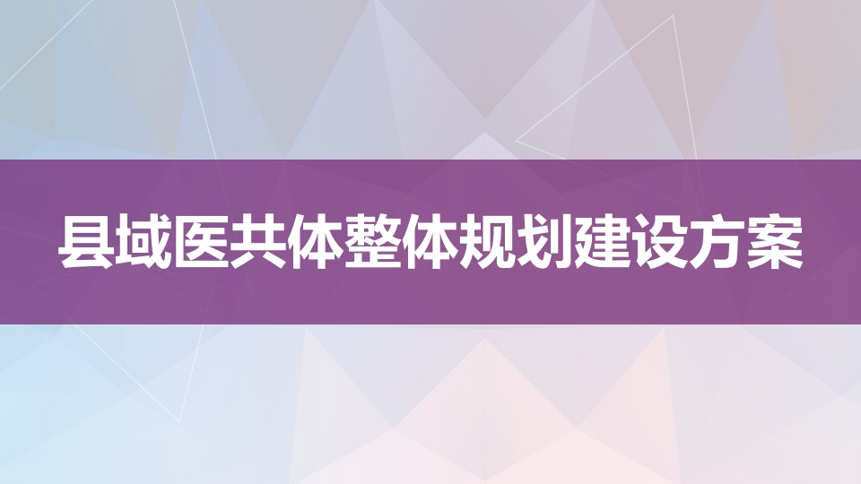 县域医共体整体规划建设方案[106页PPT]